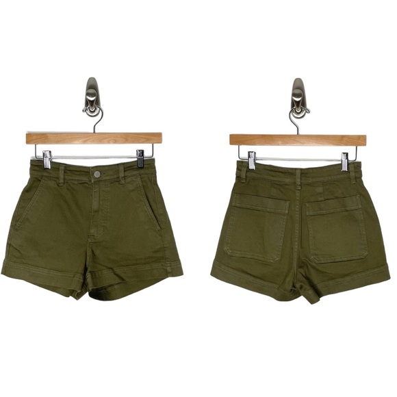 Everlane | The Cotton Twill Short in Surplus Green 00 - Picture 1 of 8